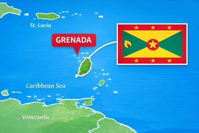 Grenada map location Grenada map location